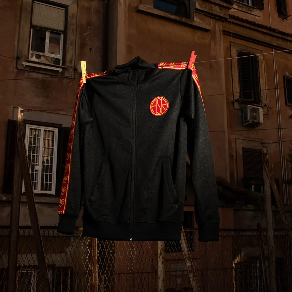 AS Roma Black Taper Felpa